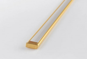 Профиль алюм.для светодиодн.лент 15*6мм, L-2м ЗОЛОТО с матовым экраном, загл. и крепежом LR39-MGL