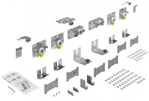 9242710 КОМПЛЕКТ ФУРНИТУРЫ TOPLINE L ДЛЯ 3 ДВЕРЕЙ,ТОЛЩИНА ДВЕРИ 10-16 ММ,50КГ