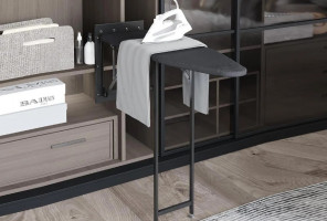 Доска Starax гладильная встроенная (150х340х1480), антрацит   S-6611-A