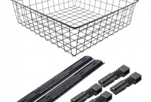 Корзина выкатная сетчатая BASE 120х450х450мм. черный   КС124545ЧР