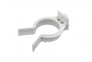 Клипса неразборная под пластик.цоколь белая