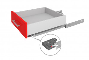 Направляющие скрыт. монт. В-Slide DB8781Zn/250 2D, полного выдв. с доводчиком