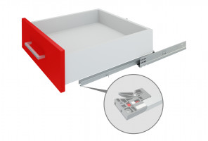 Направляющие скрыт. монт. В-Slide DB8782Zn/400 1D, частичного выдв. с доводчиком