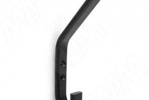 Крючок двухрожковый черный матовый  HK.02.BL