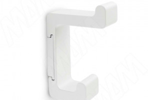 Крючок двухрожковый белый матовый  HK.13.WTM