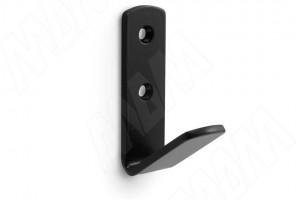 Крючок однорожковый черный матовый  HK.19.BLM