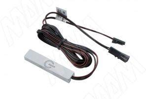  Выключатель сенсорный, диммируемый,  накладной, хром матовый 12/24V 36/72W  SW1-TS-SM-1MCR