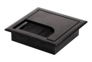Пропуск для кабеля 80x80, Черный ПЛАСТИК PK-P8080-20   SETE