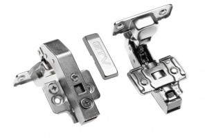 Петля GTV 90 гр. угловая c доводч. для фальшпанелей, H-0, без еврошурупа  ZM-HCKT90-3DBEO-S