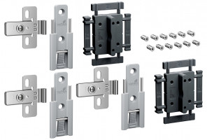 9339496 Комплект 3 средних петель WingLine L, с регулировкой, цвет серый