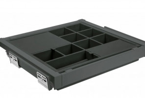 Корзина с органайзером с доводчиком, полного выдв., графит / антрацит   WG-PRZEG60-60-A