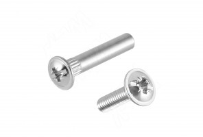 Стяжка межсекционная  M4х16, Никель,  арт.FTS M4x8 MP+арт.FTN М4х16 MP