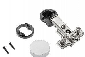 Петля GTV CIG09  для стекл.дв. круглая с отв.планкой Н-0 и еврошур., хром,  ZP-CIG-09OZE