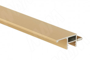 Профиль-ручка GOLIGHT для верхн.базы под светод.ленту, золото матовый L-3000мм. GL3.131.729.3000GL, (без рассеивателя)