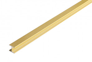Планка щелевая 6 мм, L=0,6м (Для мебельного щита)  Золото