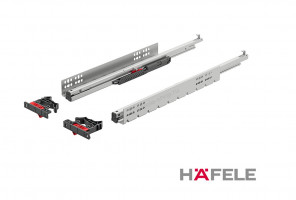 Направляющие скрытого монтажа, Полного выдв. 400мм с доводчиком   433.07.503