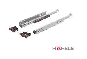 Направляющие скрытого монтажа, Полного выдв. 350мм с доводчиком   433.07.502