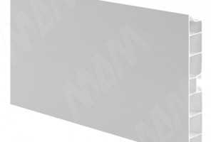 Цоколь пластиковый (высота 100, длина 4000 мм), Алюминий матовый 10.0201R 4M