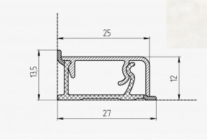 Плинтус КВАДРО Д FS042 В2   Ягель 27*13*4200мм