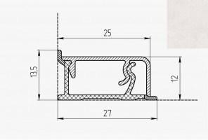 Плинтус КВАДРО Д FS380 S1   Сахалин  27*13*4200мм