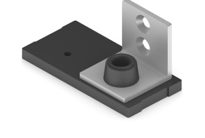 АРИСТО Заглушка верхней двухпол. напр., алюм., черный   AS0026