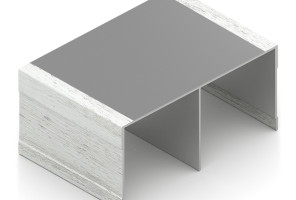 АРИСТО Направляющая двойная верхняя ЭКО, 5400, дуб платина   AE0492