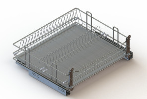 Cargo 600мм Посудосушитель выкатной GTV, хром