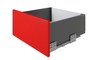 Ящик СТАРТ PUSH+SOFT с прямыми боковинами Графит SB40GRPH.1/500, выс. стенки 167мм