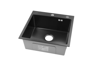 Мойка VANS SMART (500х500х220мм, толщ.2,5+0,8мм), BLACK + ДОЗАТОР   VSM