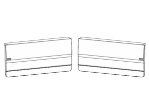 Заглушки DTC для TOP STAY ST серые лев+прав (STJSO2B) 0021775