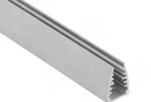 Профиль G1 для подсветки стеклянных полок 4-5мм, серебро, 18х12мм, L-2000      LSP-G1-ALU-2000-0