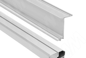 ONE Комплект направляющих для раздвижной системы, серебро (1верхняя, 1 нижняя)   ONEPRS3