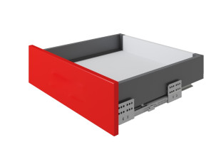 Ящик СТАРТ PUSH+SOFT с прямыми боковинами Графит SB38GRPH.1/450, выс. стенки 86мм