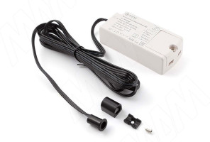 Выключатель инфракрасный (IR) на преграду, врезной, черный, 220V, 250W SW2-DS-FM-1BL