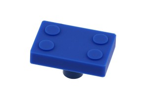 Ручка мебельная UM-BLOCK прямоугольник,  синий