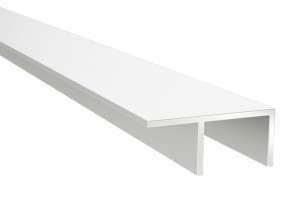 Планка угловая F-образная 10 мм,  L=0, 6м (Для мебельного щита)