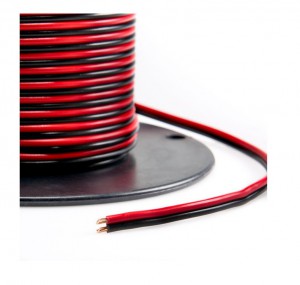 Провод для светодиодных лент 2-х жильный 0,75 12V,  красно-черный