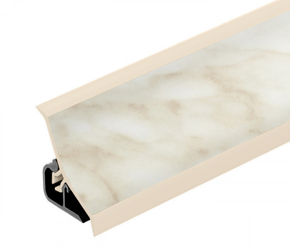 Thermoplast 120 - Плинтус - 2424      Мрамор каррара 18*18*3000 (MTK 120-1212)