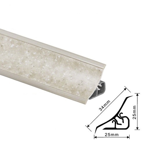 Thermoplast 120 - Плинтус - 2236      Семолина бежевая 18*18*3000 (MRK 120-1231)