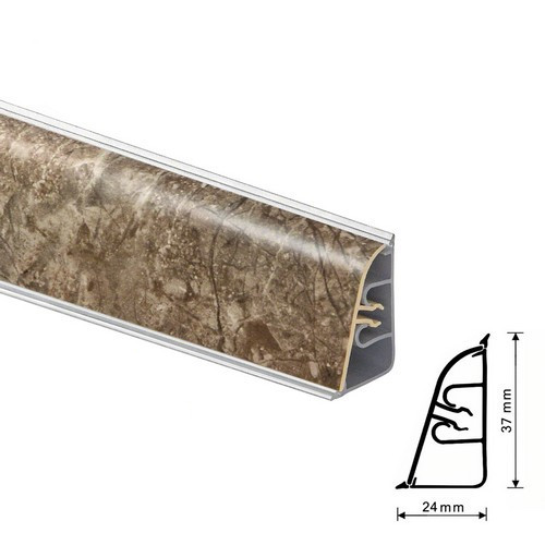 Thermoplast 850 - Плинтус - 4035 (4,2)      Аламбра темная 37*24*4200 (AP 850-1268)