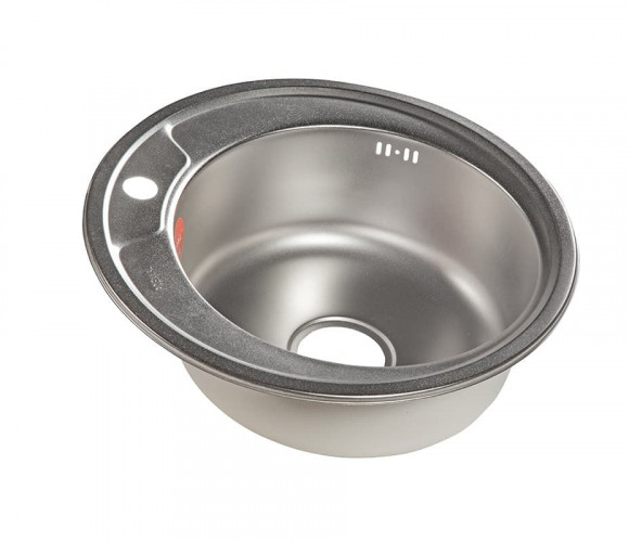 Мойка Круглая D490, Premial PL 4949, (490*390*180мм, толщ.0,8мм), Матовая