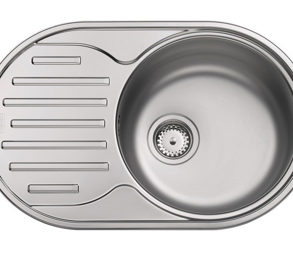 Мойка FRANKE POLAR PXN 611-71, овальная 710х450мм, оборачиваемая, выпуск 3,5'', 101.0380.072***