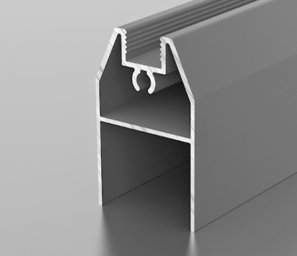 Профиль PS 1-02 горизонтальный нижний (Серебро)