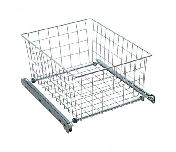 Корзина выкатная сетчатая 335х475х150 серебро SB400/150-SV