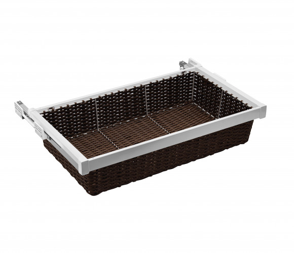 Корзина для белья ратанг W-KOSZR90-10 белая, с доводчиком, полн.выдв.