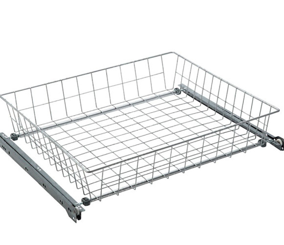 Корзина выкатная сетчатая 535х475х100мм серебро (600/100)