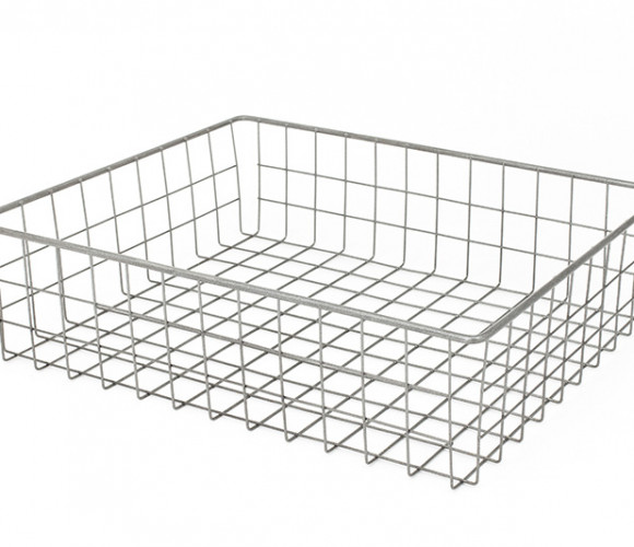Корзина сетчатая 485х485х200мм серая  Евро 20-2М