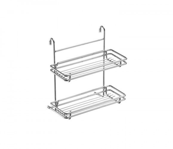 Навеска Полка двухъярусная разборная Малая (260х155х271мм) хром, МХ-413