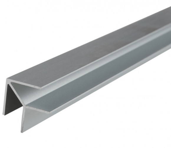 Планка угловая 6 мм, L=0,6м (Для мебельного щита) Серебро Крокос