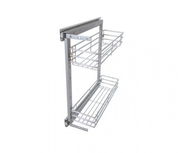 Cargo mini 200мм KR03/1/1/200 без доводчика, боковое крепление ХРОМ БОЯРД